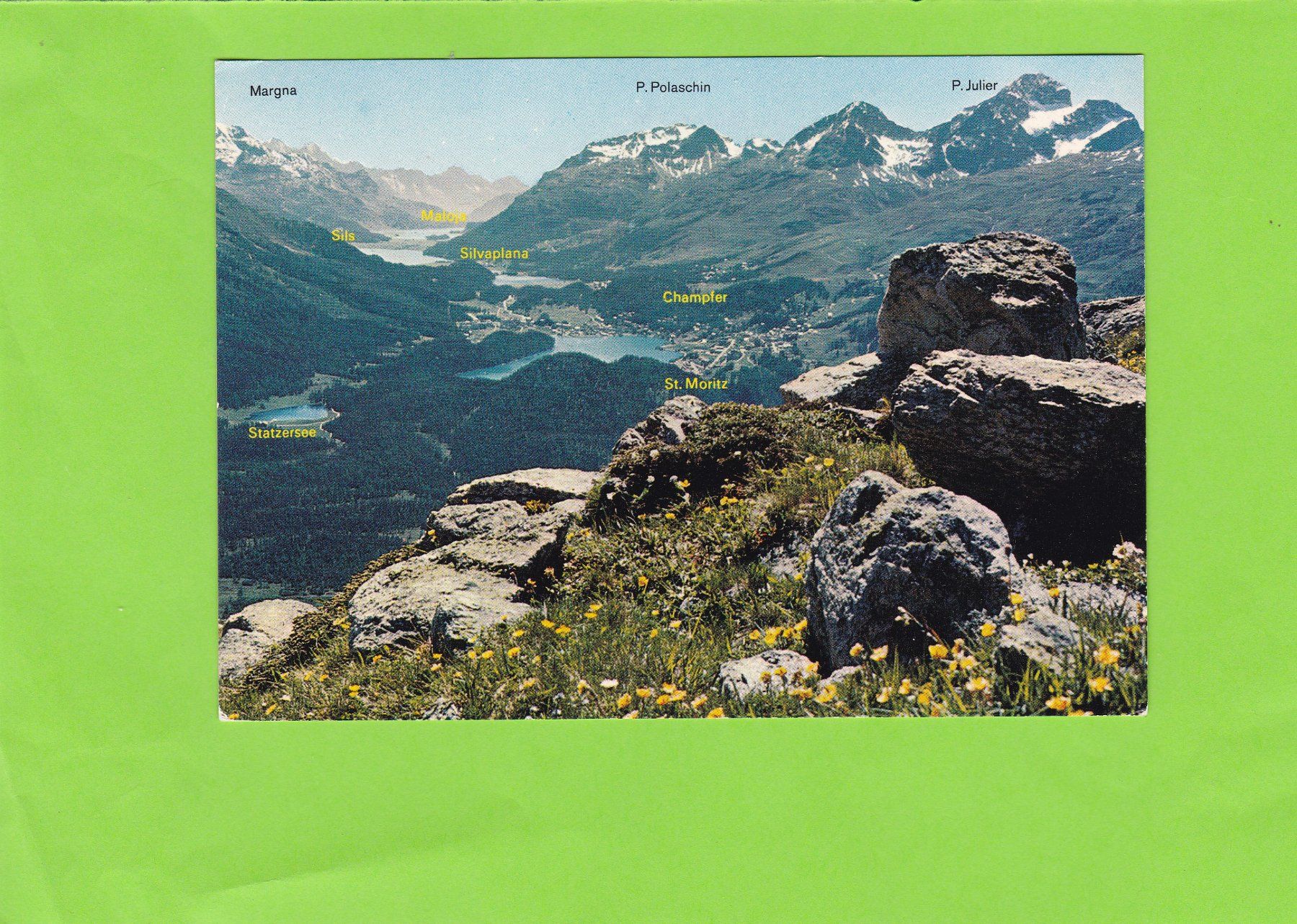 Cartes postales: Blick gegen Oberengadiner Seen – D'occasion à St. Peterzell par neckertal