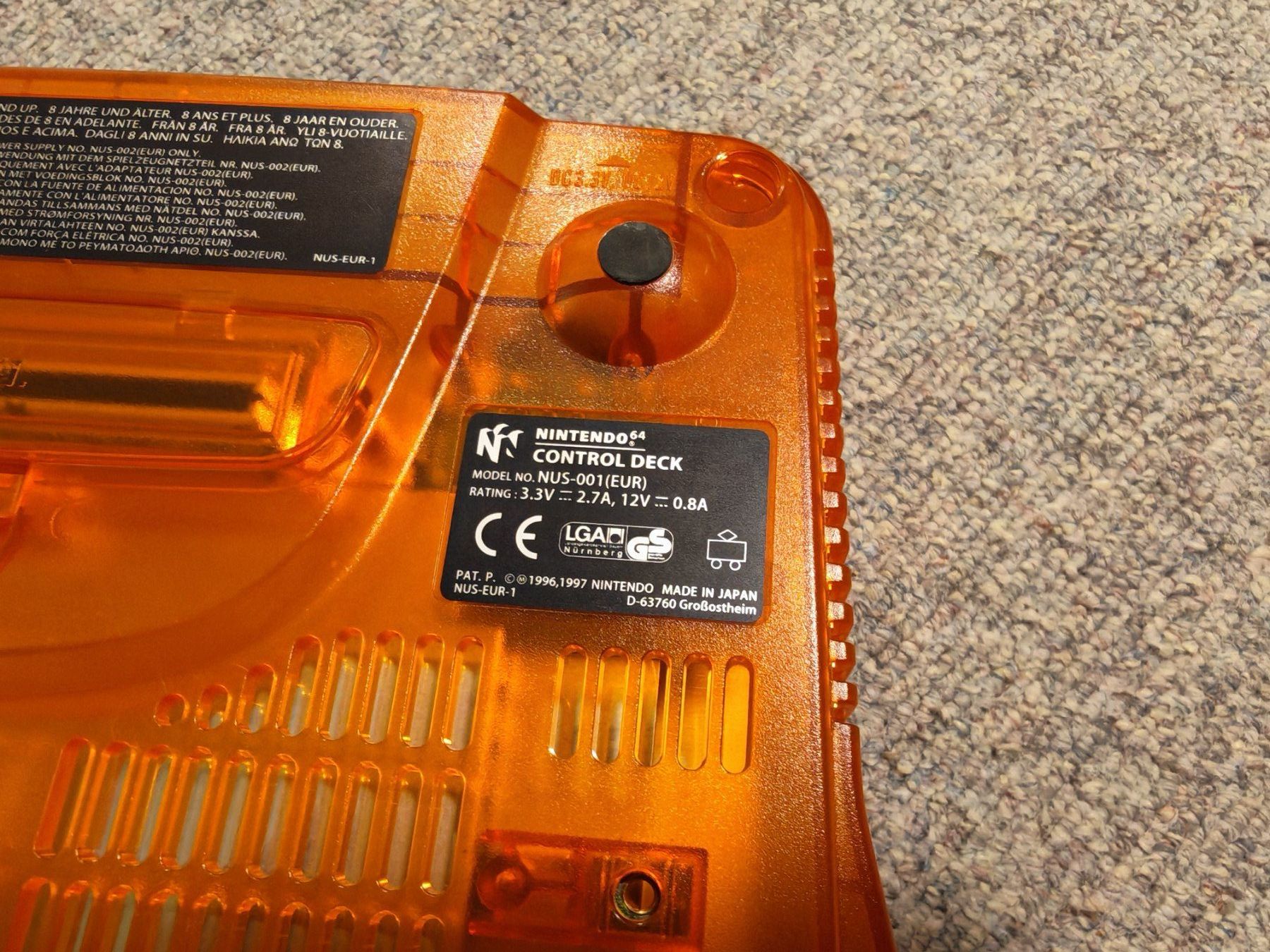 Nintendo Konsolen: Nintendo 64 Konsole Orange mit Controller ab 1.- – Gebraucht aus Thun von Kankii 3