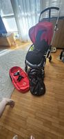 Bugaboo Bee Kinderwagen mit Zubehör, Rot Schwarz