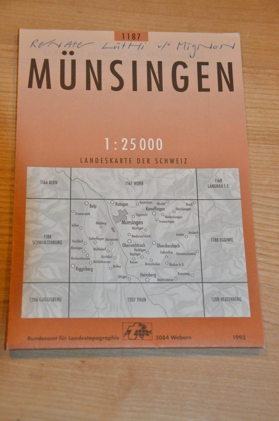 Landkarten & Atlanten: Landkarte Münsingen 1:25 000 – Gebraucht aus Marthalen von Mama-Arnold