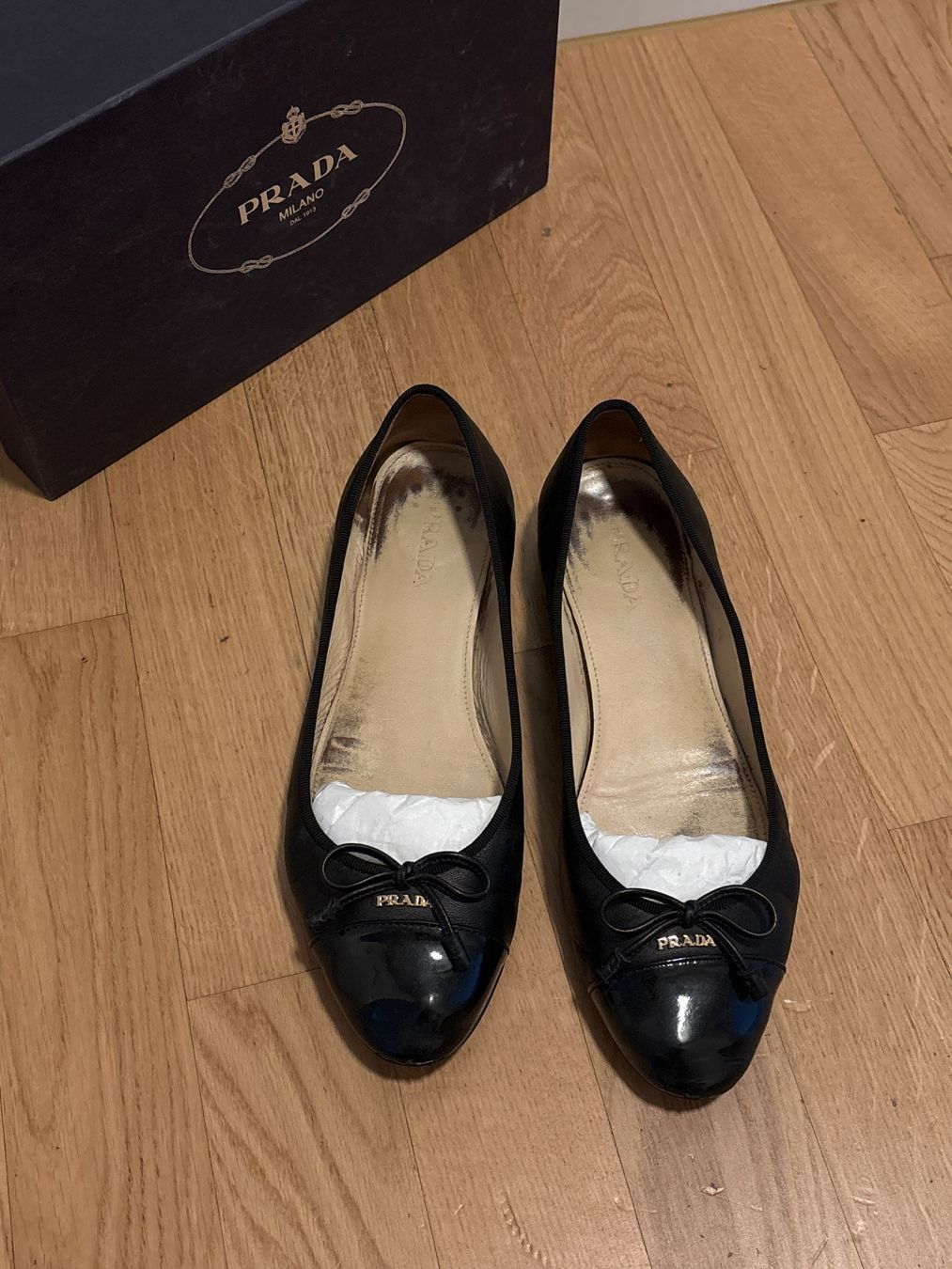 Prada Scarpe da donna: Prada Ballerinas, 41, Nappa Leder, Schwarz – Usato da Zürich venduto da stefwax12 1