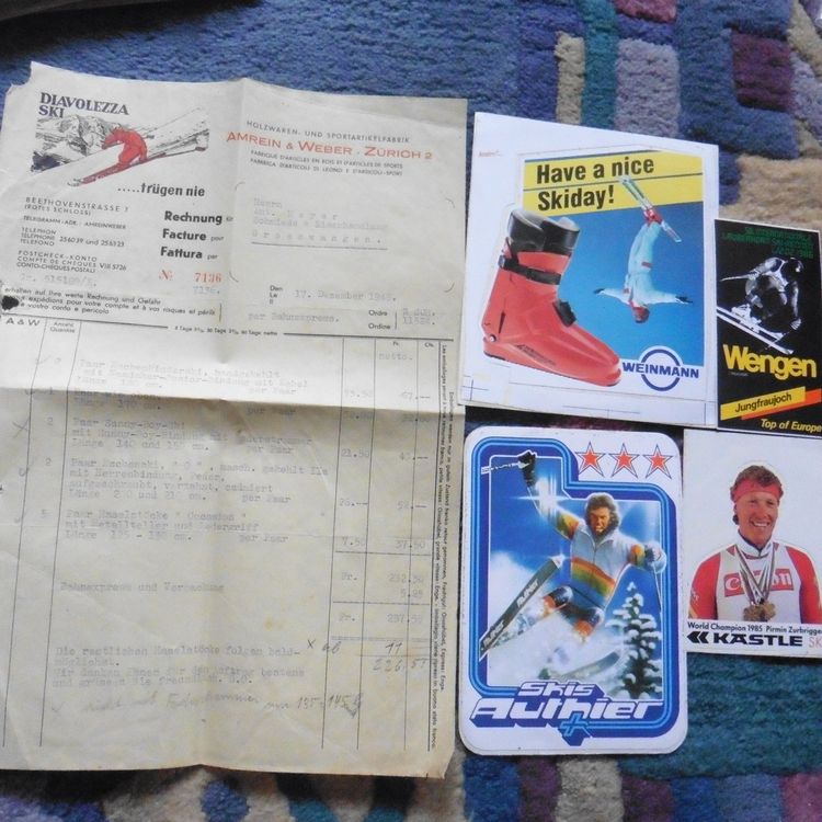 5 SkiReklamen,Zurbriggen,DiavolezzaSki,1945,Authier,Kästle Kaufen auf Ricardo
