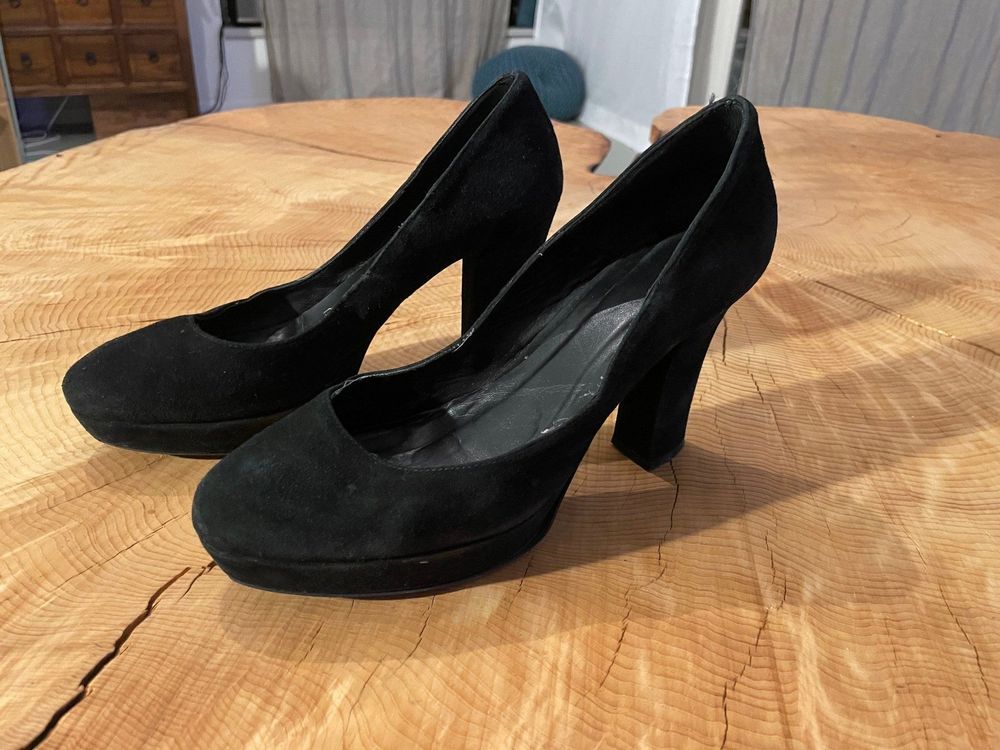 Escarpins Minelli Noir Taille 38 - Cuir De Veau, Talon Aiguille, Fabrication Italie, Neuf Sans Boîte