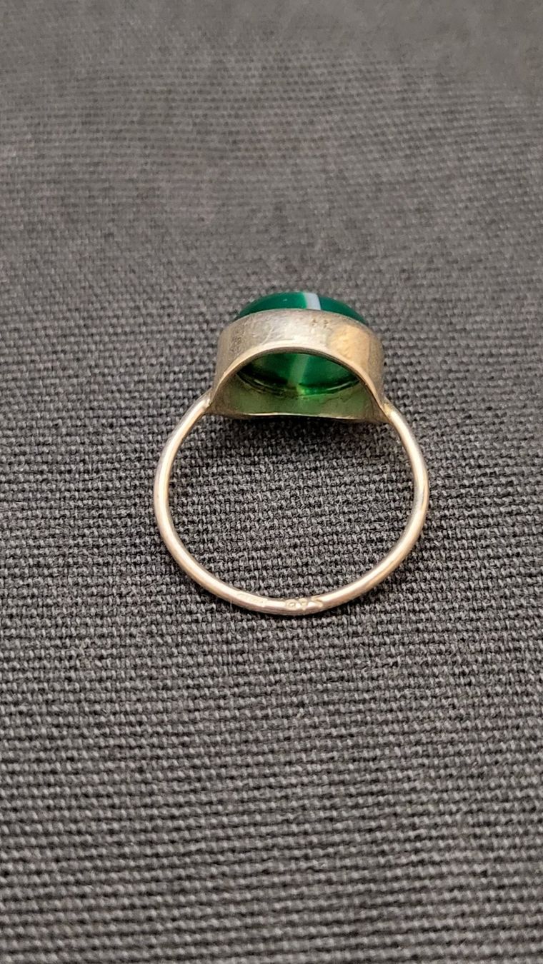 Bagues: Feiner Silberring mit Achat – D'occasion à Basel par spinne02 2