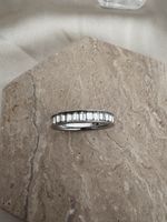 Swarovski Ring Baguette-Kristalle Silberfarben Gr. 56