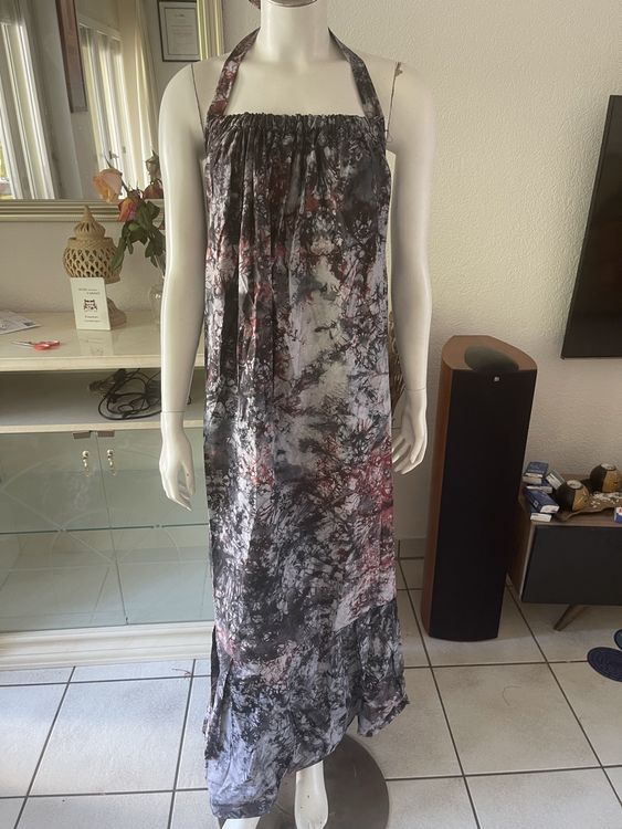 Robe Longue KOOIOOK Taille Unique - Imprimé Foulard - Style Chemisier - Occasion Très Bon État