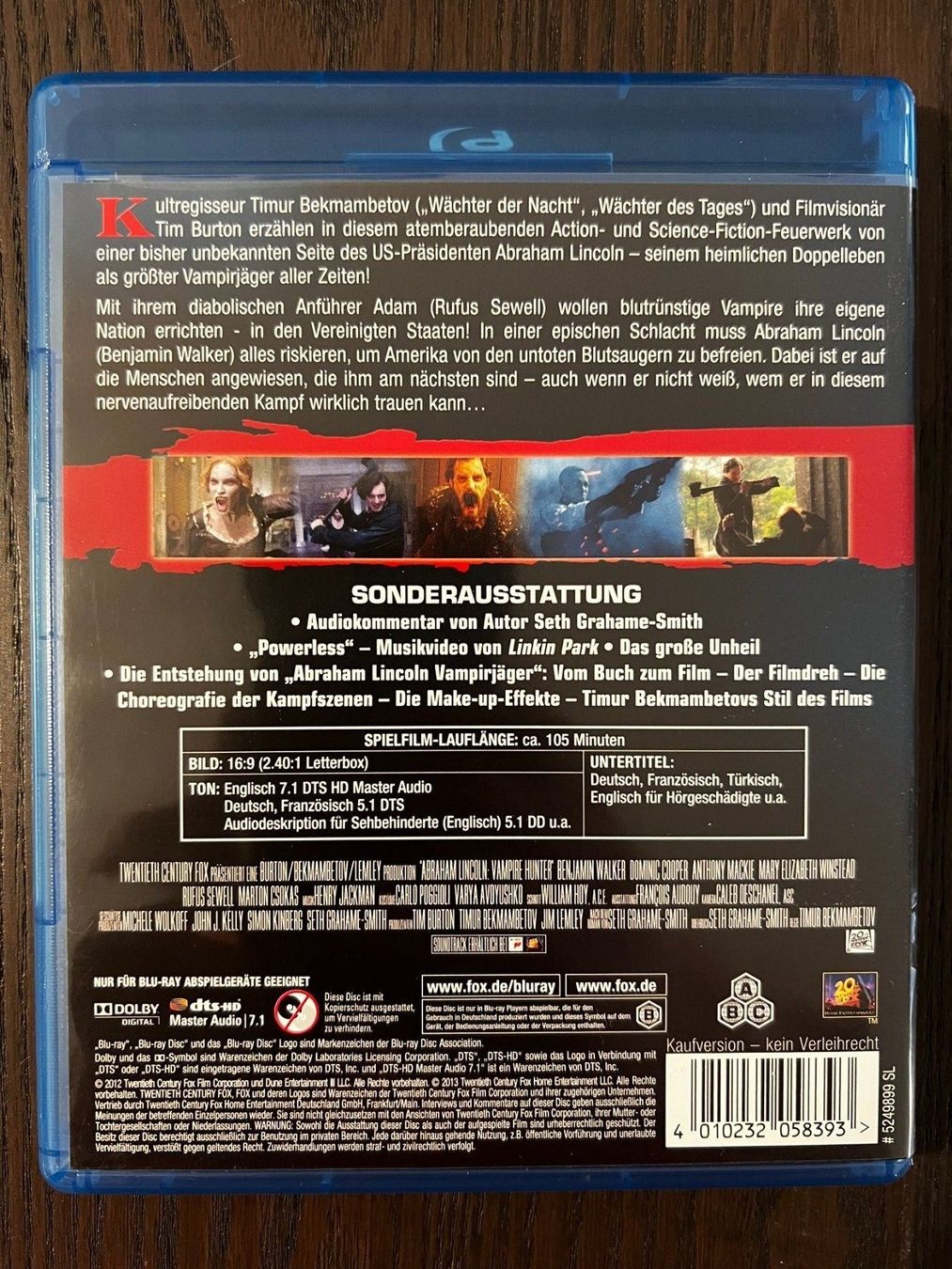 Tutti i DVDs: Abraham Lincoln Vampirjäger – Usato da Zürich venduto da Blu-ray_ZH 1