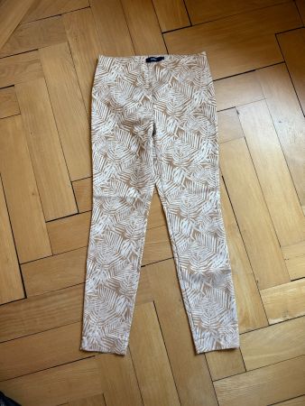 GARDEUR - Hose beige-weiss gemustert 38