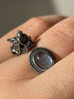 Vintage-Ring mit Aquamarin im Drachen Edelsteinring