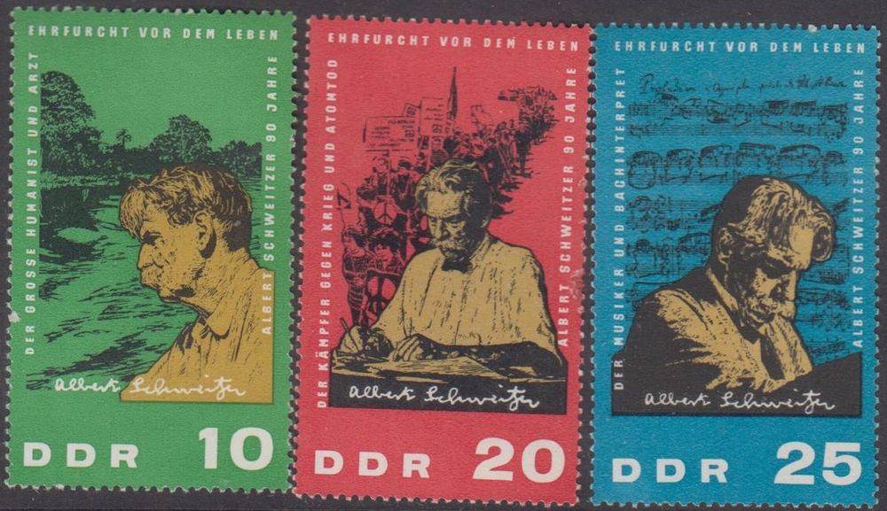 Deutschland (DDR) 1965 JahrestagAnniversair A. Schweitzer Kaufen auf