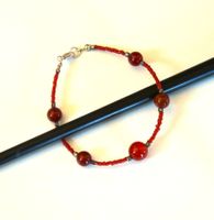 Armband Glas/Natursteinperlen