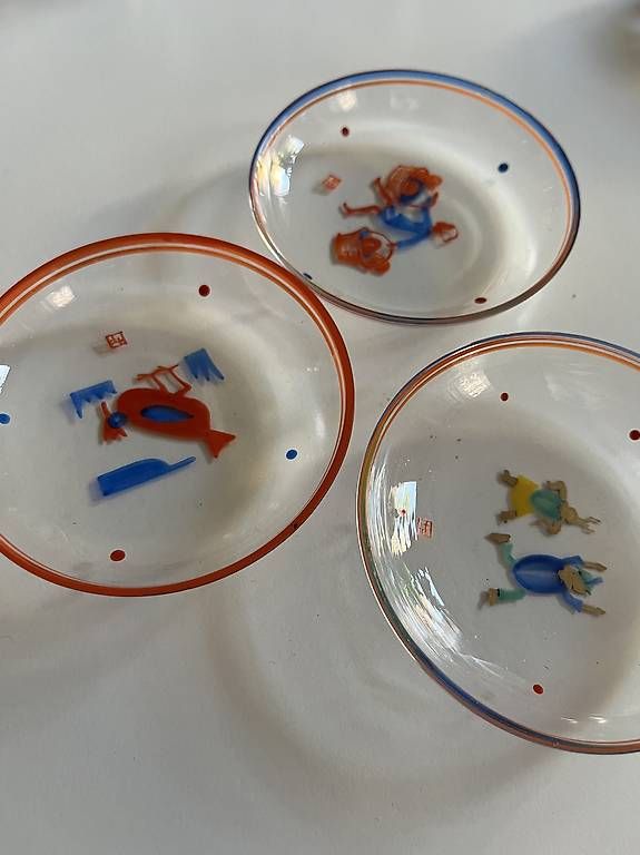 Piatti: 3 kleine Vintage Glasschalen – Usato da Basel venduto da Julian_280