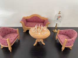 Sofa Sessel Tisch Papagei Bodo Hennig Puppenhausmöbel