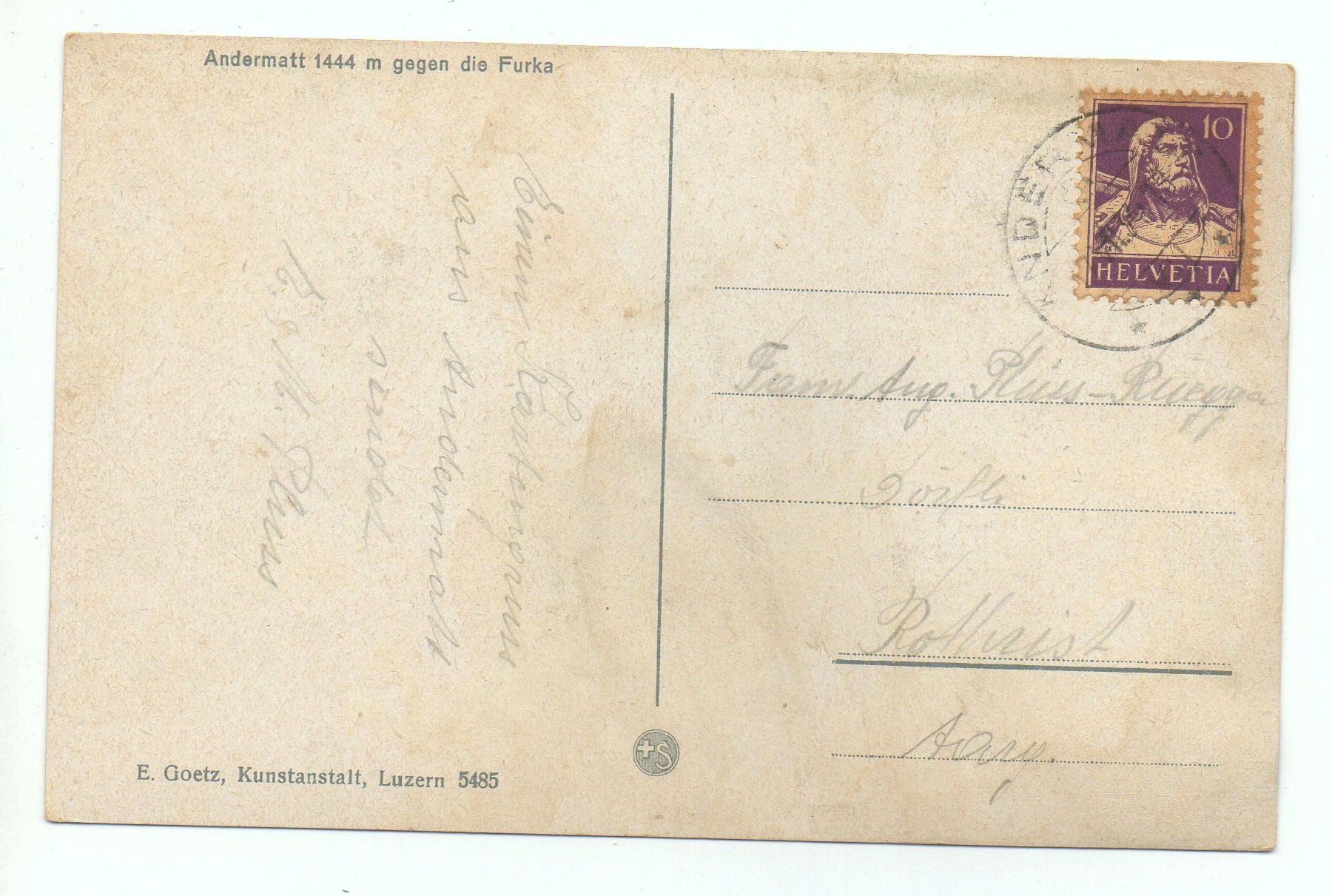 Cartoline postali: ANDERMATT gegen die Furka – Usato da Jona venduto da philajona 1
