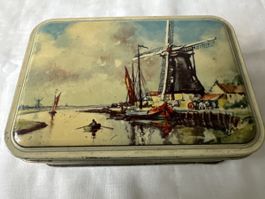 Alte Dose mit Windmühle Motiv. Vintage Rarität!