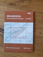 Land Karte Wanderkarte Grandson 1990