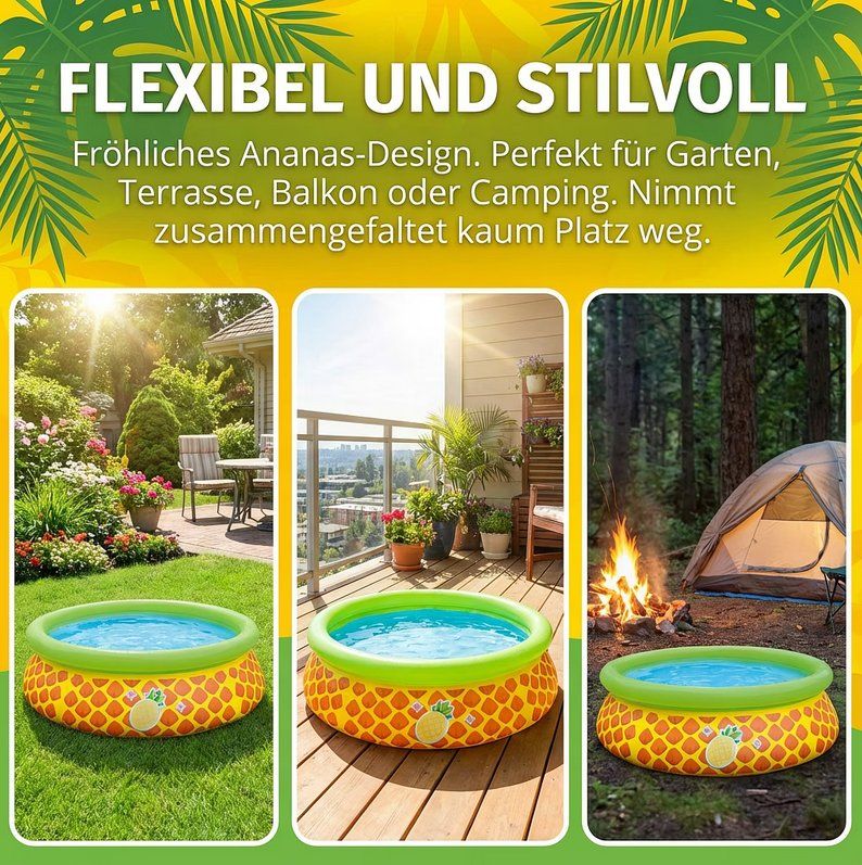 Piscine: Kinderpool Ananas / Planschbecken / 1.5m – Nuovo e nell'imballaggio originale da Oensingen venduto da Liquidations-Shop 5