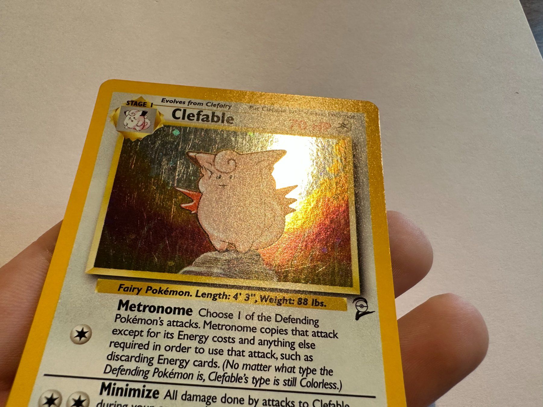 Pokémon Carte collezionabili: Clefable holo Base 2 EN – Usato da Hagendorn venduto da Pokecollectorch 4