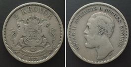 SCHWEDEN 2 Kronor 1877 EB OSCAR II. Silber