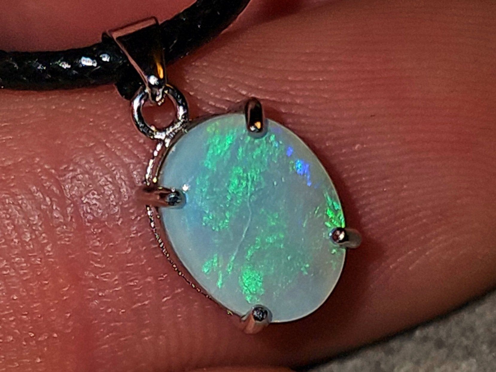 Pietre preziose: Natürlicher Australischer Opal Silber-Anhänger – Nuovo e nell'imballaggio originale da Uerkheim venduto da Winwinner 4