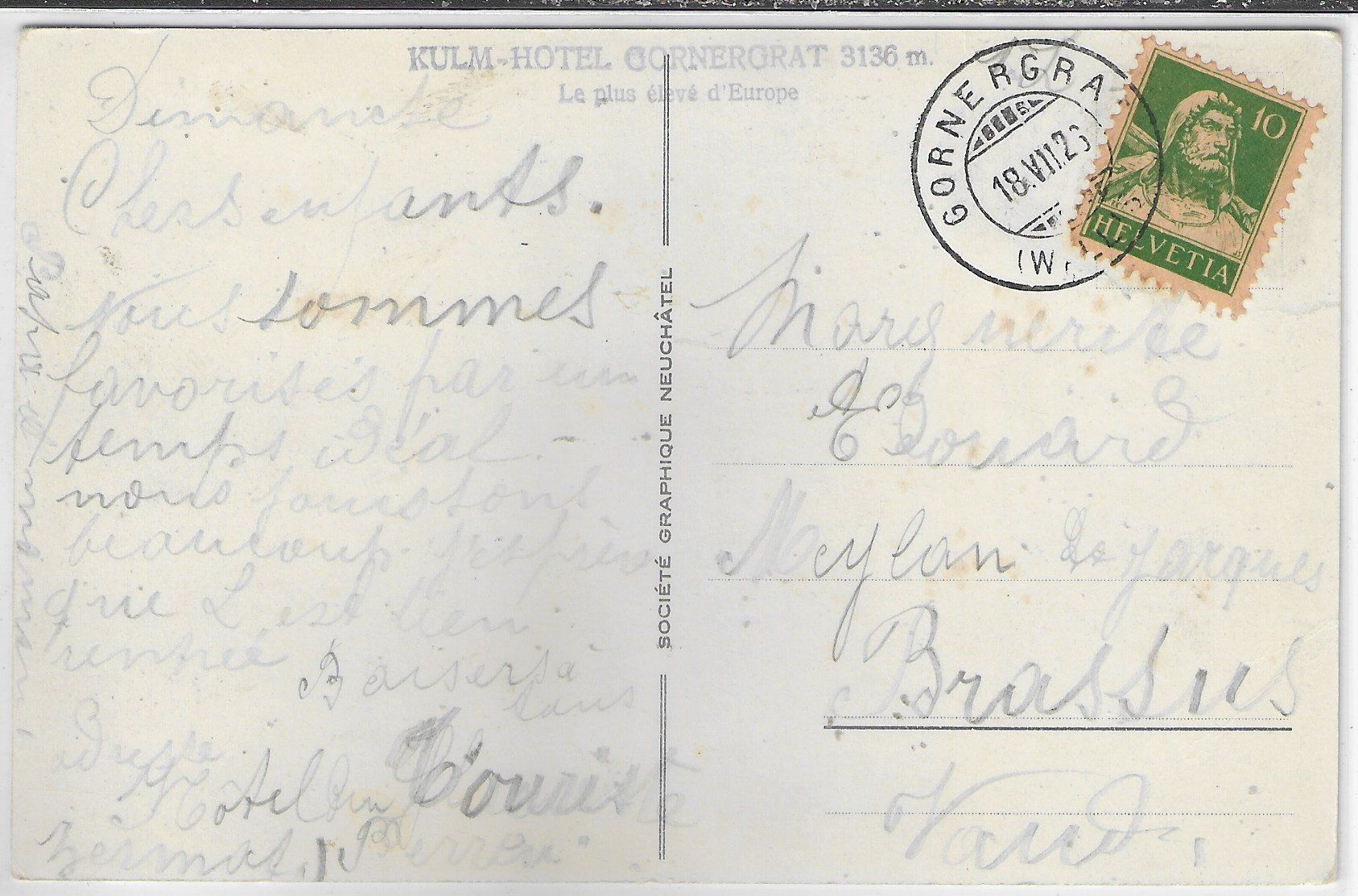 Cartoline postali: Riffelberg und Matterhorn - Litho – Usato da Ettingen venduto da Kartenplanet 1