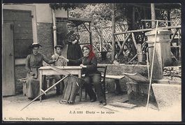 Le Repos, Schweizer Bauern in Volkstrach
