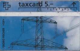 PTT Taxcard 5 Franken Georg Fischer Werbekarte gebraucht