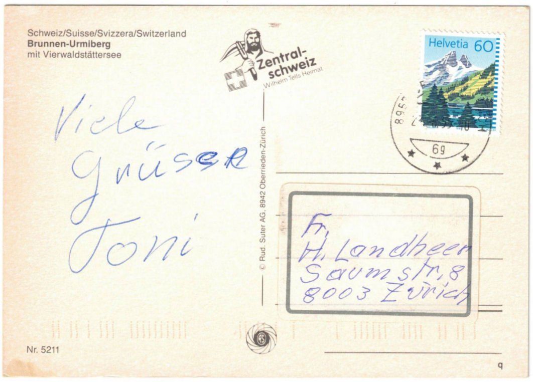 Cartoline postali: Brunnen - Luftseilbahn Urmiberg – Usato da Binningen venduto da Mountainrider 1