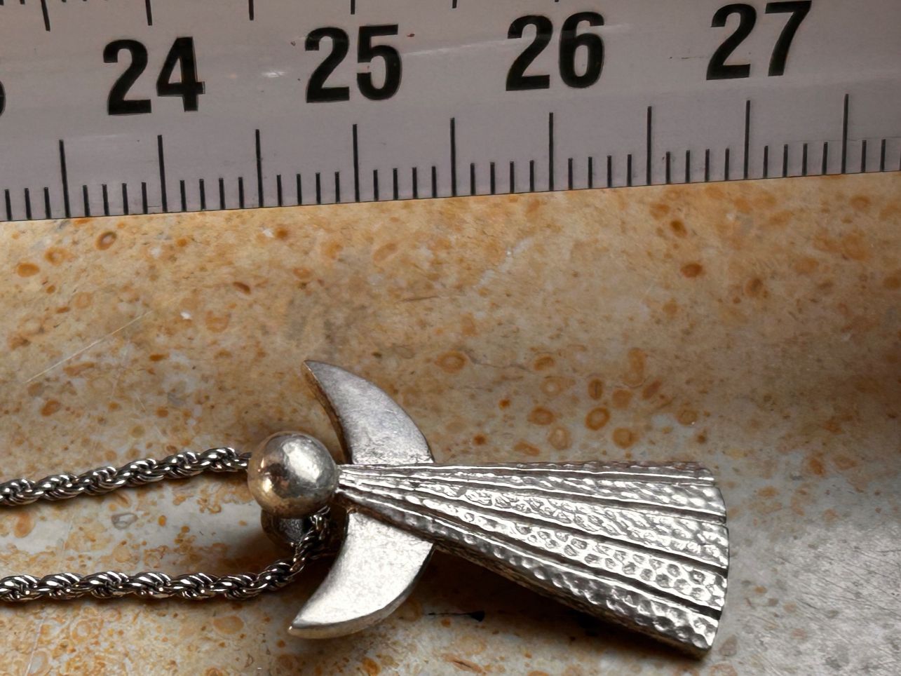 Catenine: Silberkette mit Engel liebevoll (50cm) – Usato da Basel venduto da bellespirit 8