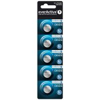 5 Stück CR1616, 3V Lithium EverActive, Ablaufdatum 10.2035