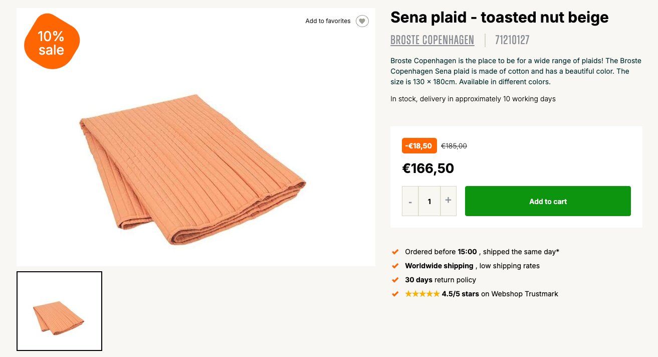 Coperte: Broste Copenhagen Bettdecke – Nuovo (secondo la descrizione) da st prex venduto da magdalenaonline