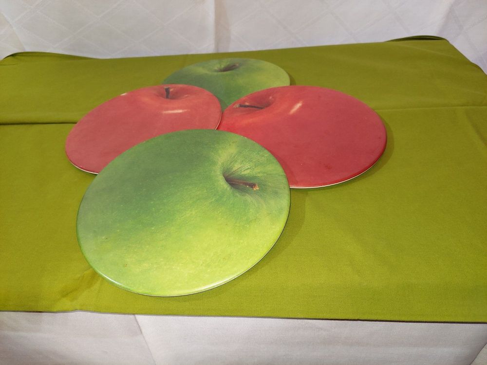 4 Apfel Teller, Fruchtige Deko für den Herbst 🍎🍏🍎🍏 | Kaufen auf Ricardo