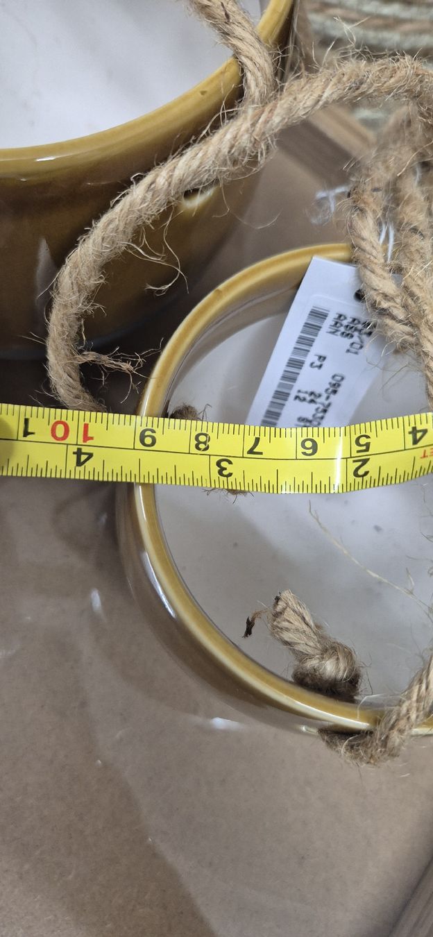 Vasi per fiori: Hängekorb Keramik gelb/grau Set 2 Stk.  – Nuovo (secondo la descrizione) da Turbenthal venduto da Lilly7407 3