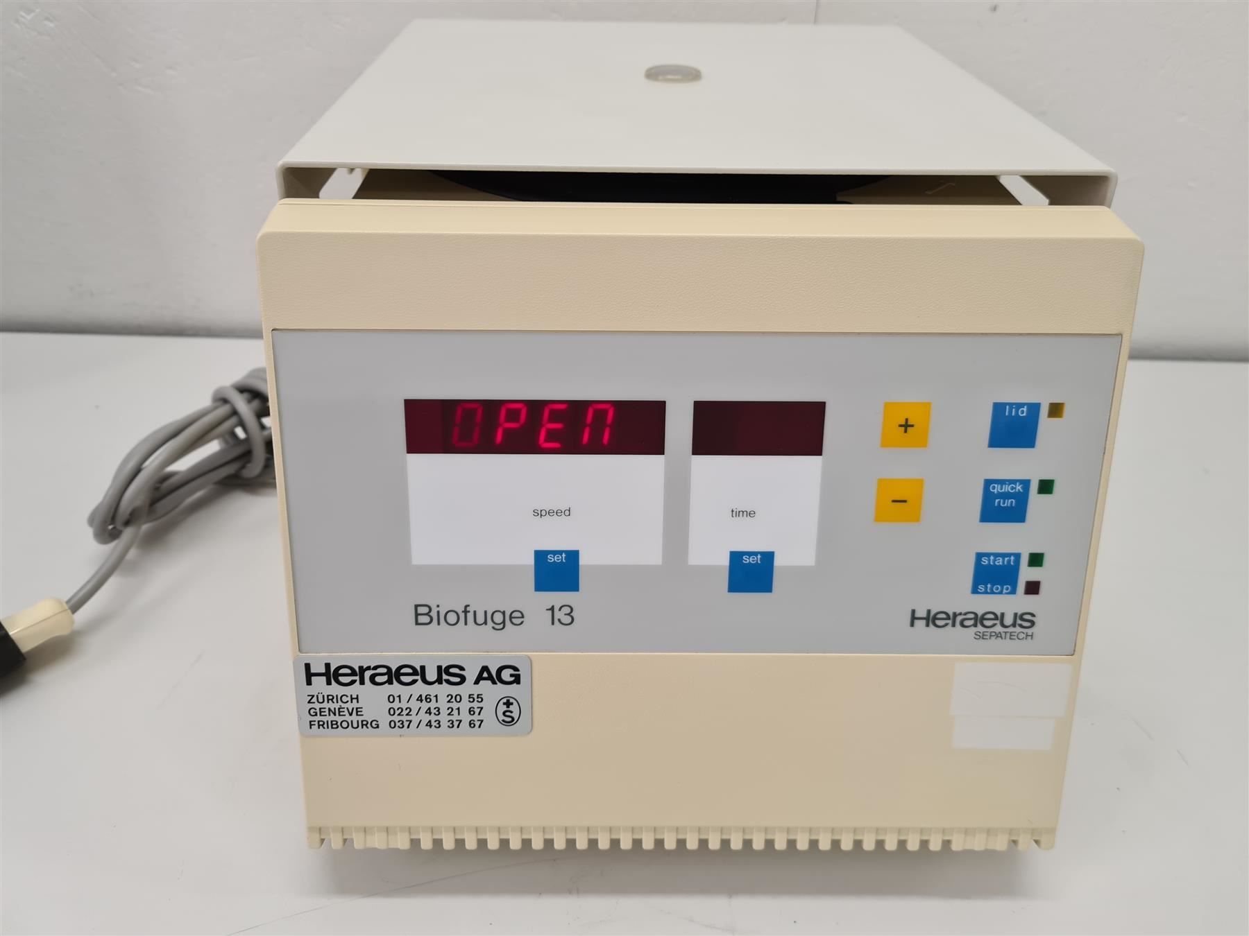 Tutte le macchine: Heraeus Biofuge 13 – Usato da Niederdorf venduto da LeptonAG_Labor 1