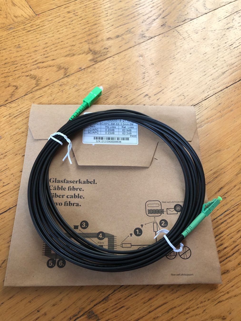 Salt Câbles: Glasfaser Netzwerk Kabel 5 m – Neuf avec emballage d'origine à Zürich par vintagist