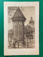 Künstlerkarte - Luzern - Wasserturm