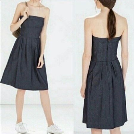 Robe bustier en jean Zara Basic, taille S -  Neuve