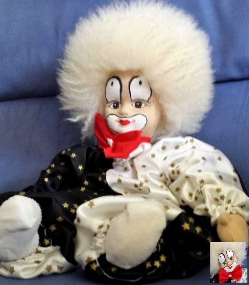 Bambole: Wunderschöne Sammlerpuppe Clown handmade – Nuovo (secondo la descrizione) da Rotkreuz venduto da NICETOBUY
