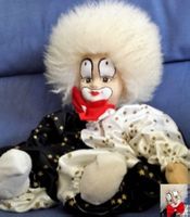 Wunderschöne Sammlerpuppe Clown handmade
