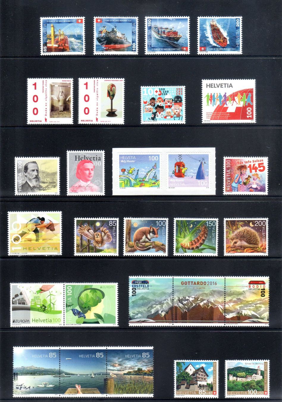 Alle Briefmarken: JAHRESSAMMLUNG 2016 ** POSTFRISCH ** - EM28 – Neu (gemäss Beschreibung) aus Losone von EM2019