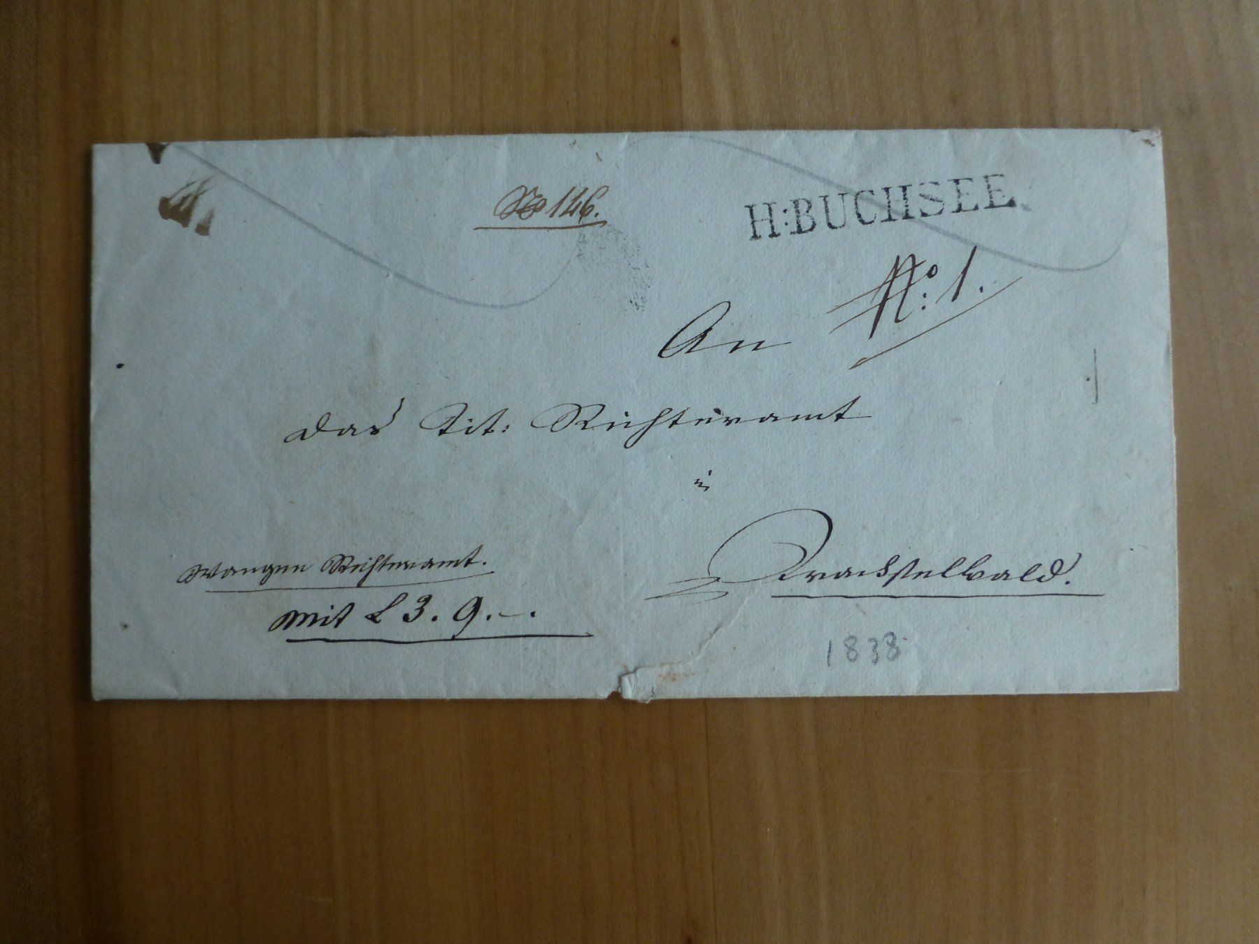 Dokumente: Herzogenbuchsee/ Trachselwald/ Sumiswald 15.?? 1838 – Gebraucht aus Bettlach von 1saurer