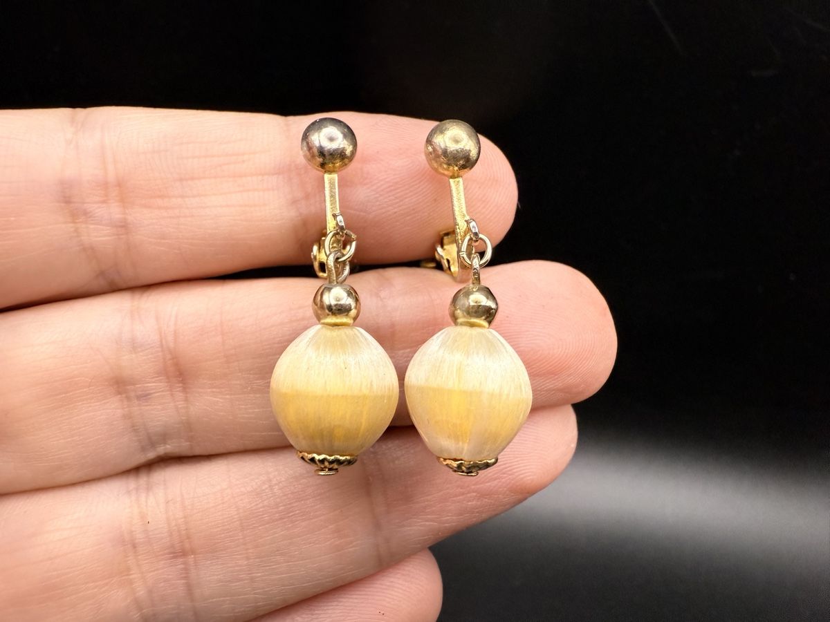 Orecchini pendenti & Orecchini a lobo: Vintage Goldfarbene Ohrringe – Usato da Lamone venduto da LaCantinaMagica 1