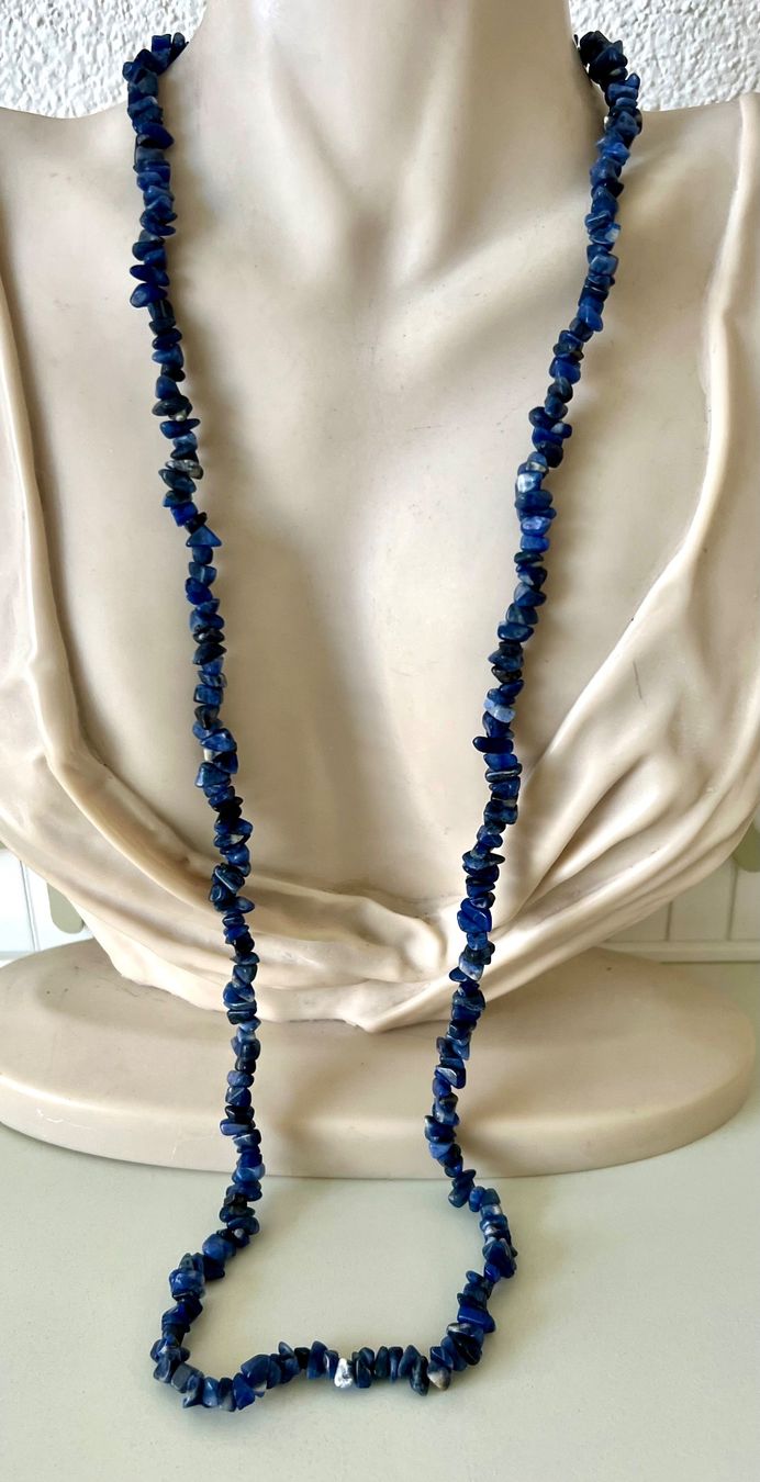 Catenine: HANDGEFERTIGTE SODALITH LONG KETTE - 90 CM LANG – Usato da Ruswil venduto da artbyhand 5
