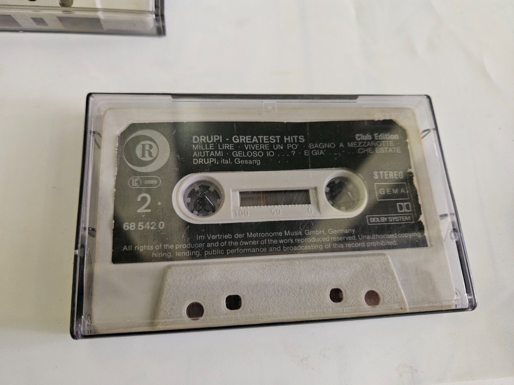 Kompaktkassetten: Musicassetta Drupi "Greatest hits" – Gebraucht aus Melano von H-Sara