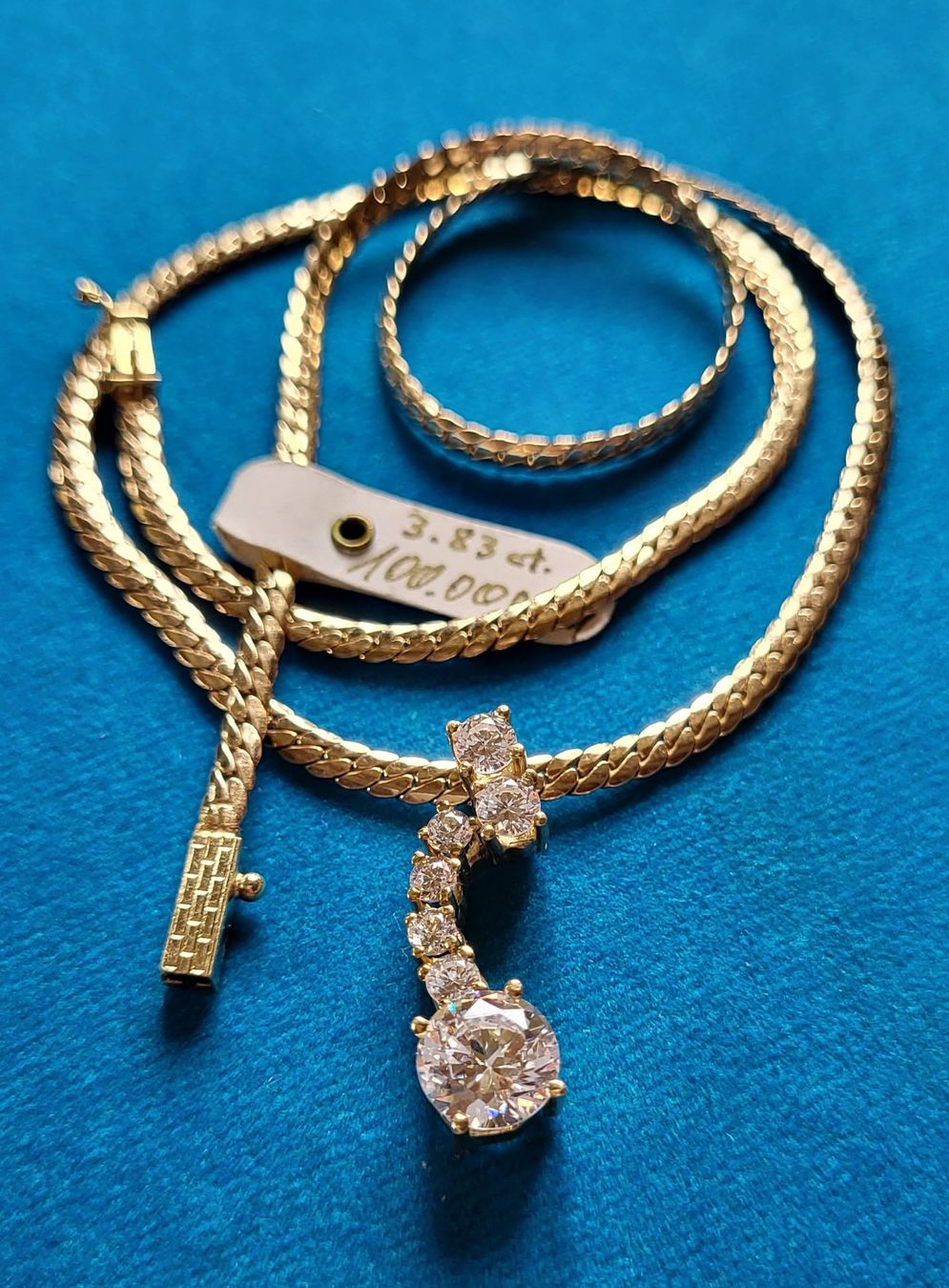 Catenine: Gold 585 Kette Mit Steine – Usato da Wald ZH venduto da Aniade 6
