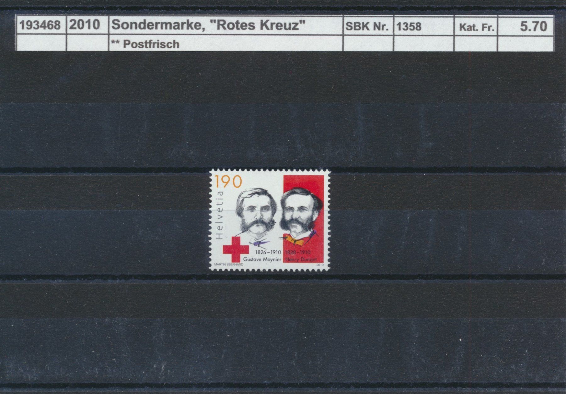 Tous les timbres: 2010 "Rotes Kreuz", ** postfrisch – Neuf (Voir description) à Winterthur par Zupogeru