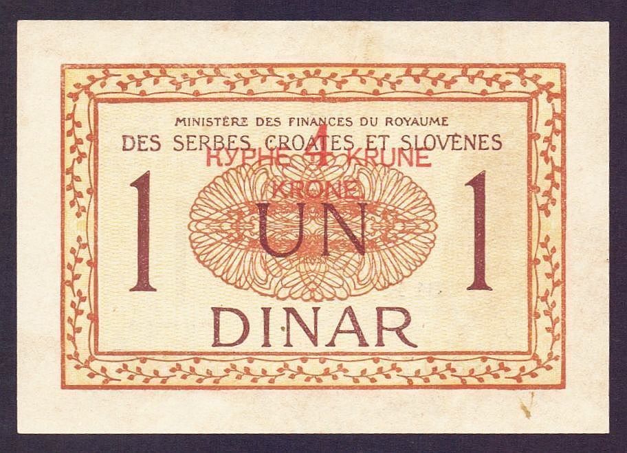 Banconote: 1 Dinar SHS 1919 Lot C – Usato da Flamatt venduto da samowarow 3