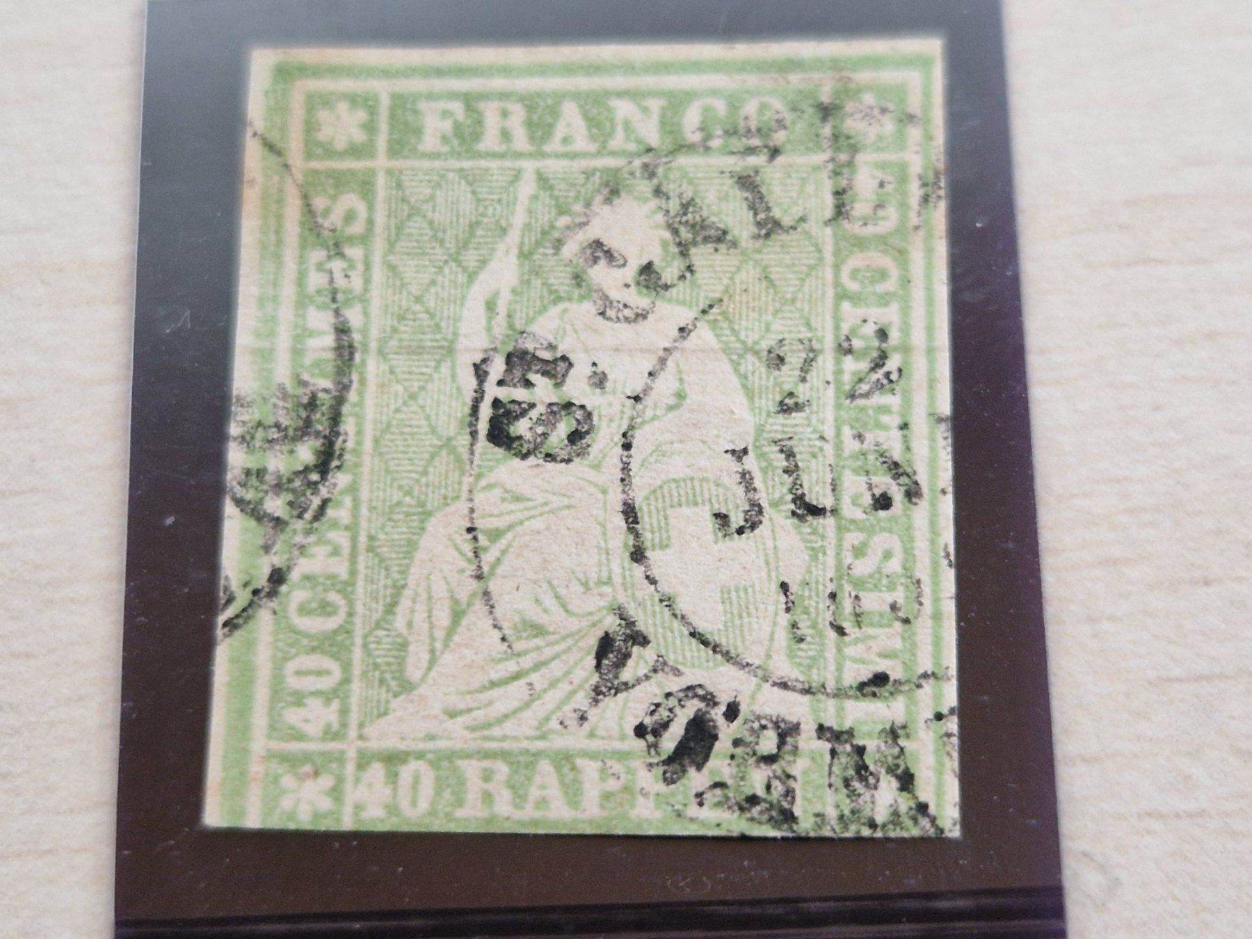 Alle Briefmarken: Strubel 26C, signiert, ab 1.- – Gebraucht aus Burgdorf von Glossy01