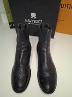 Navyboot Stiefeletten Leder schwarz Grösse 4 ,gebraucht 