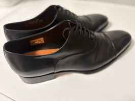 Santoni Schuhe Schwarz Grösse 10.5 Leder Herren